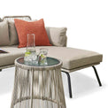 Roma Chaise Set with Table - Close up of cushions on chaise end