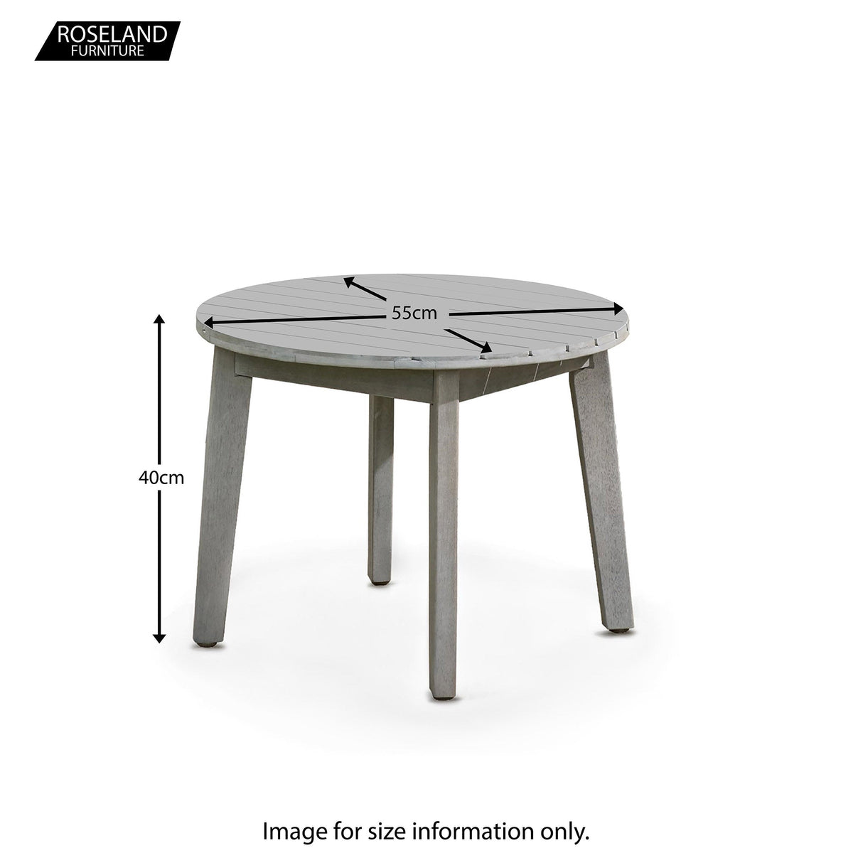 Chatsworth Curved Rattan Bistro Set - Size Guide of Table
