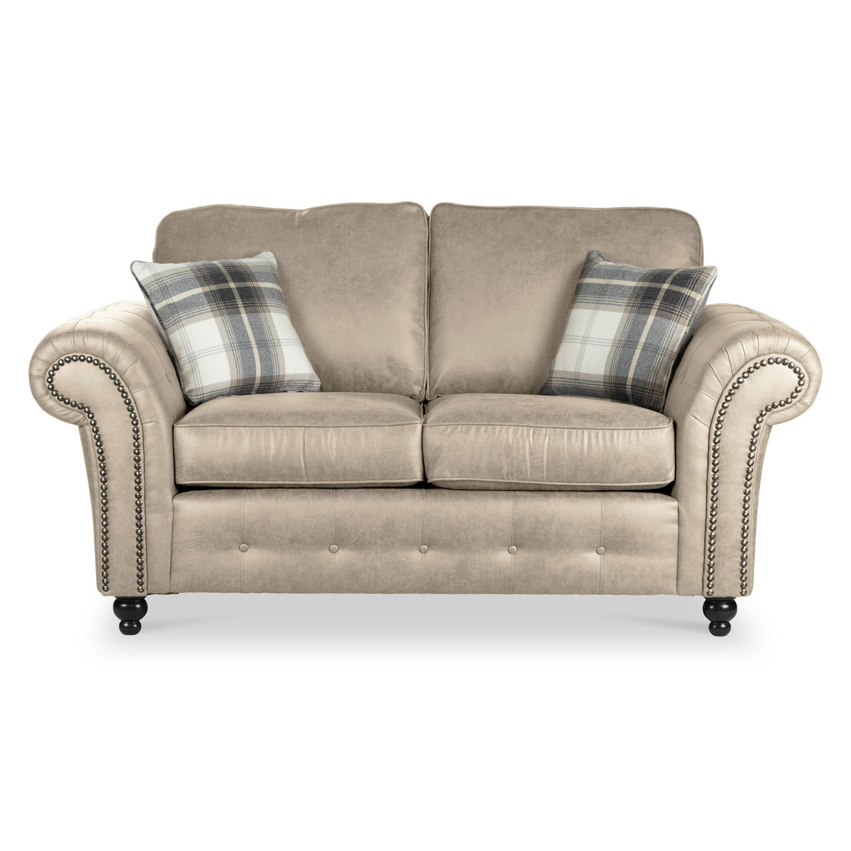Edward Marble Faux Leather 2 Seater Couch
