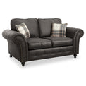 Edward Black Faux Leather 2 Seater Sofa from Roseland Furniture
