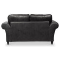Edward Black Faux Leather 2 Seater Sofa