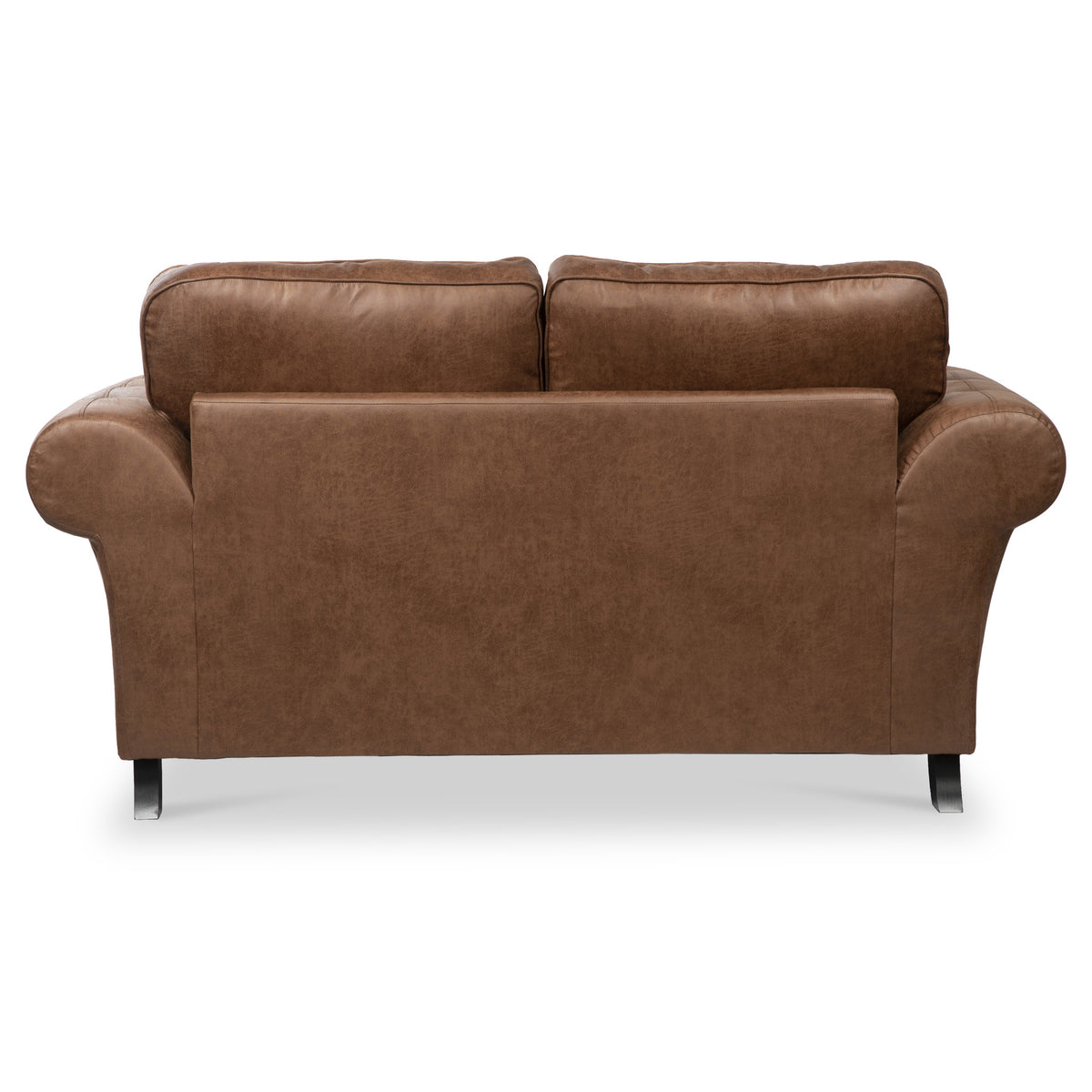 Edward Chocolate Faux Leather 2 Seater Sofa