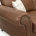 Edward Chocolate Faux Leather 2 Seater Sofa