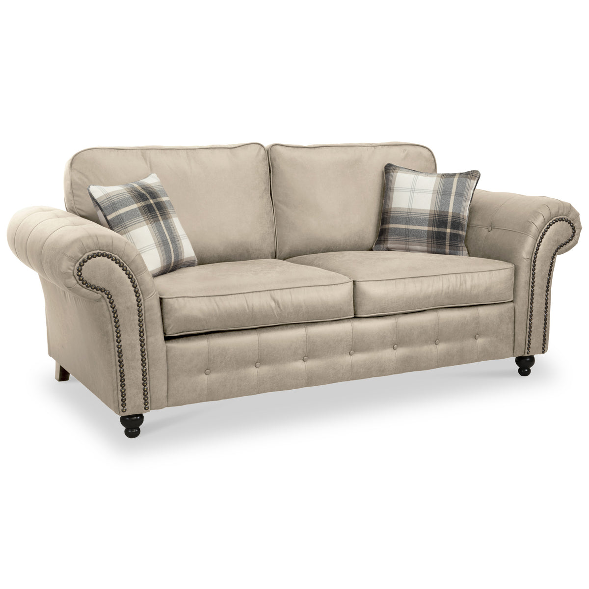 Edward Marble Faux Leather 3 Seater Sofa from Roseland Furniture