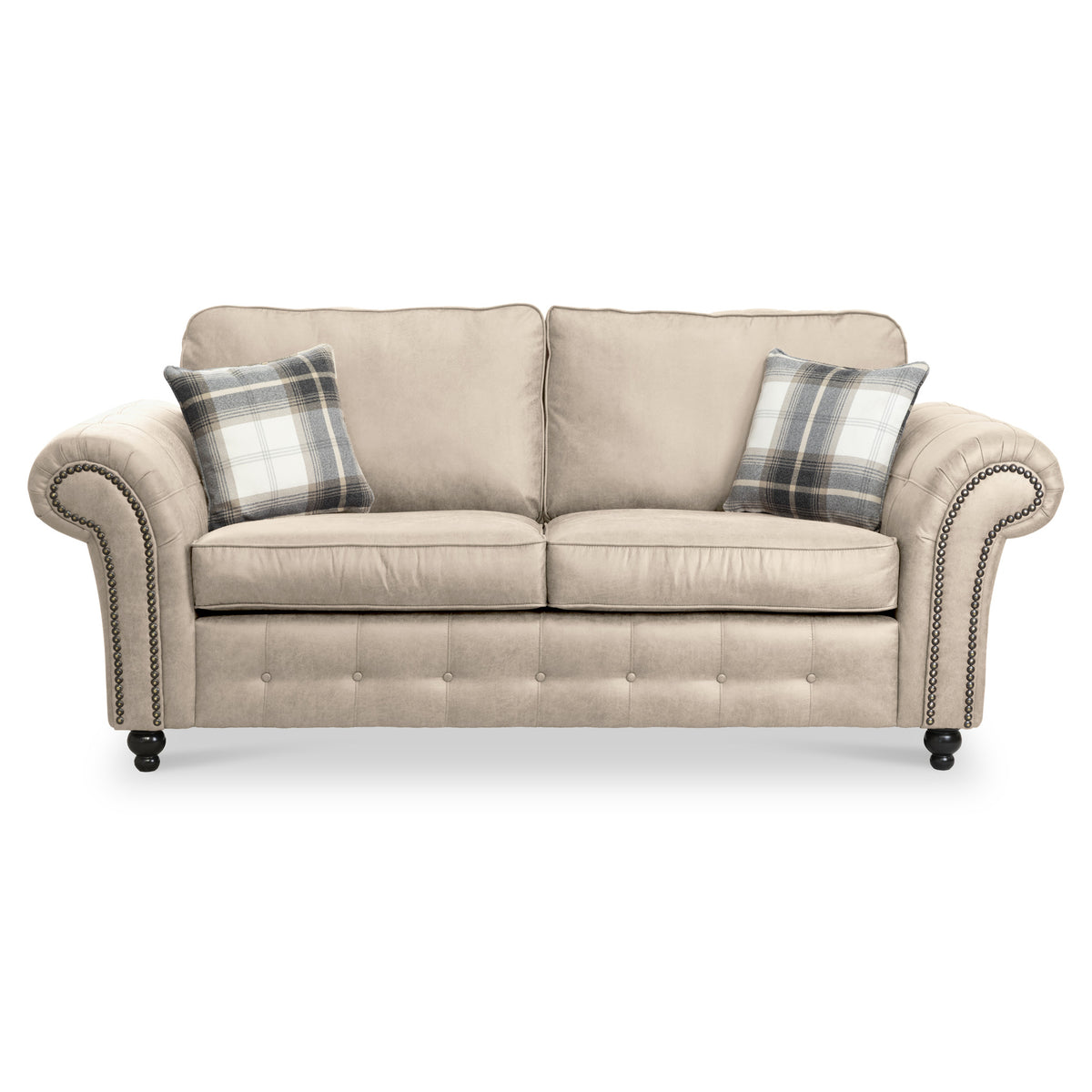 Edward Marble Faux Leather 3 Seater Couch