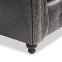 Edward Black Faux Leather 3 Seater Sofa