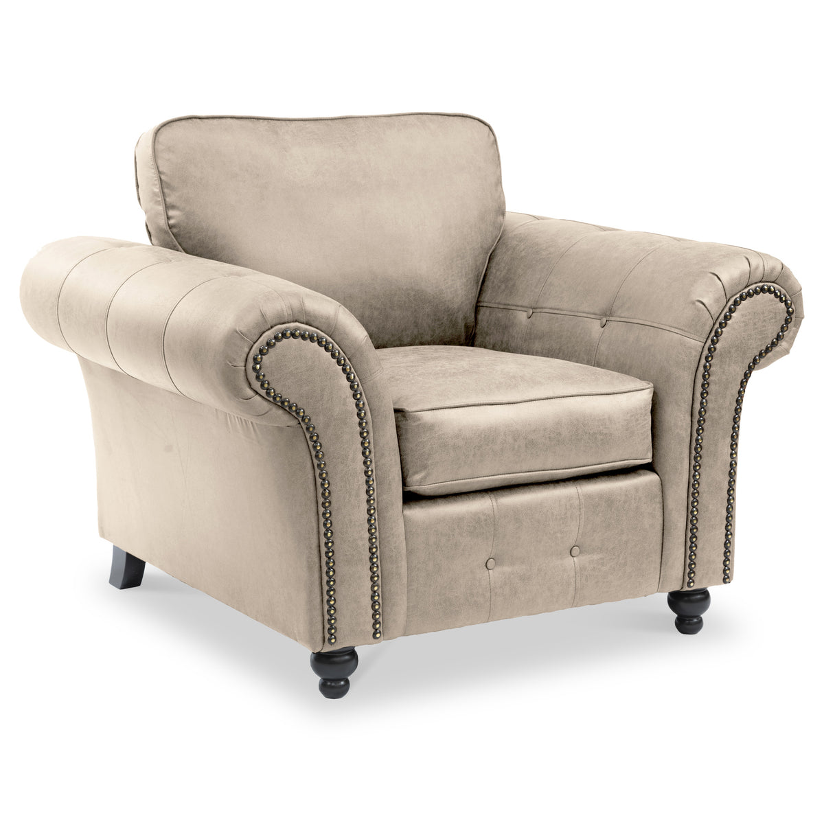 Edward Marble Faux Leather Armchair from Roseland Furniture