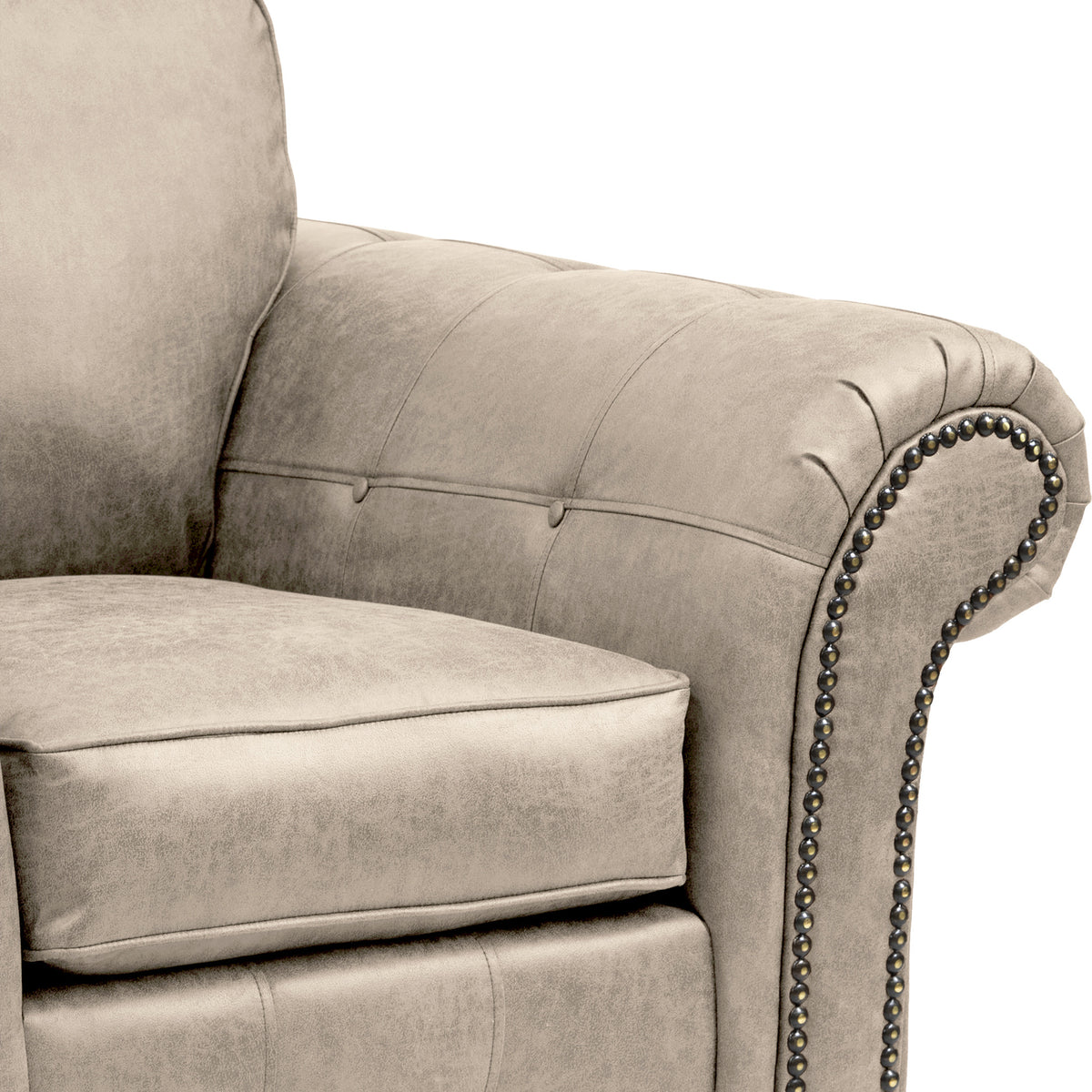 Edward Marble Faux Leather Armchair