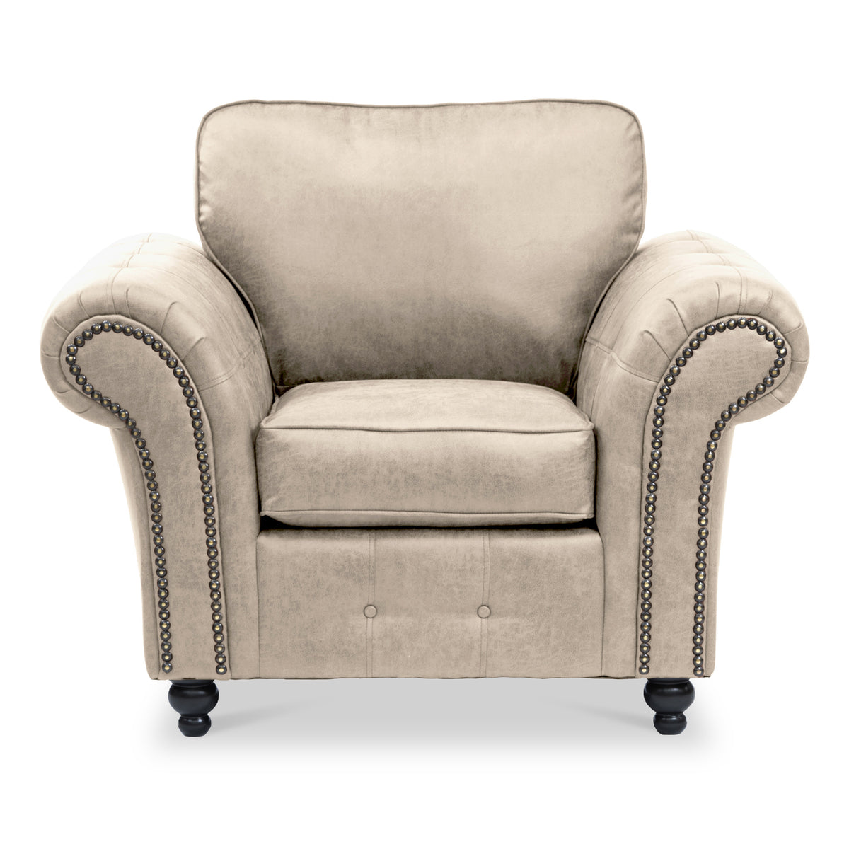 Edward Marble Faux Leather Armchair