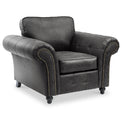Edward Black Faux Leather Armchair from Roseland Furniture