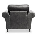 Edward Black Faux Leather Armchair
