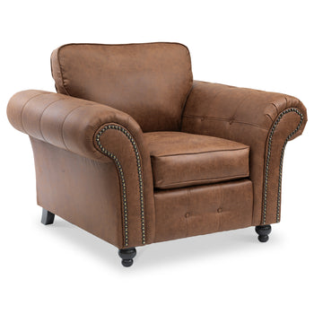 Edward Faux Leather Armchair