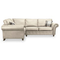 Edward Marble Faux Leather Left Hand Corner Sofa from Roseland Furniture
