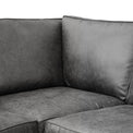 Edward Black Faux Leather Left Hand Corner Sofa from Roseland Furniture