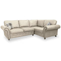 Edward Marble Faux Leather Right Hand Corner Sofa from Roseland Furniture