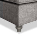 Edward Black Faux Leather Footstool