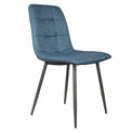 Olivia Blue Faux Leather Padded Dining Chairs