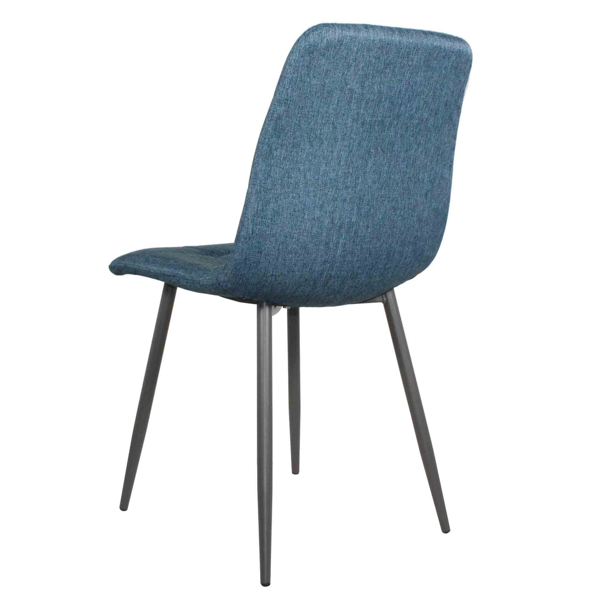 Back view of Olivia Blue Faux Leather Padded Dining Chairs