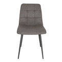 Olivia Dark Grey Faux Leather Padded Dining Chair