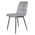 Olivia Light Grey Faux Leather Padded Dining Chairs