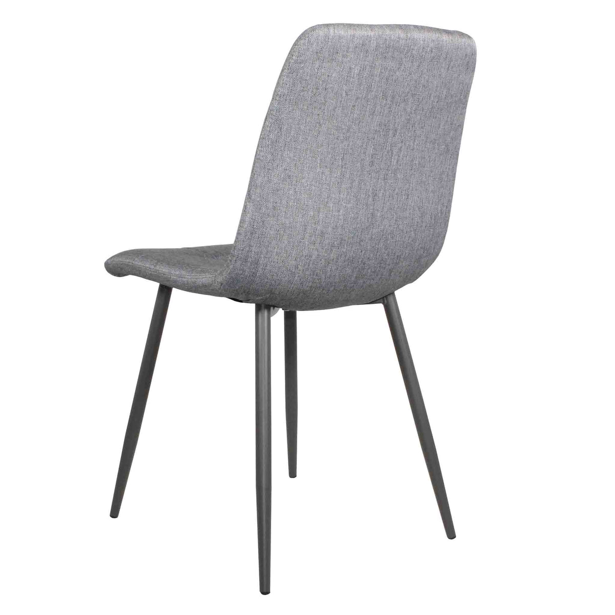 Back view of Olivia Light Grey Faux Leather Padded Dining Chairs
