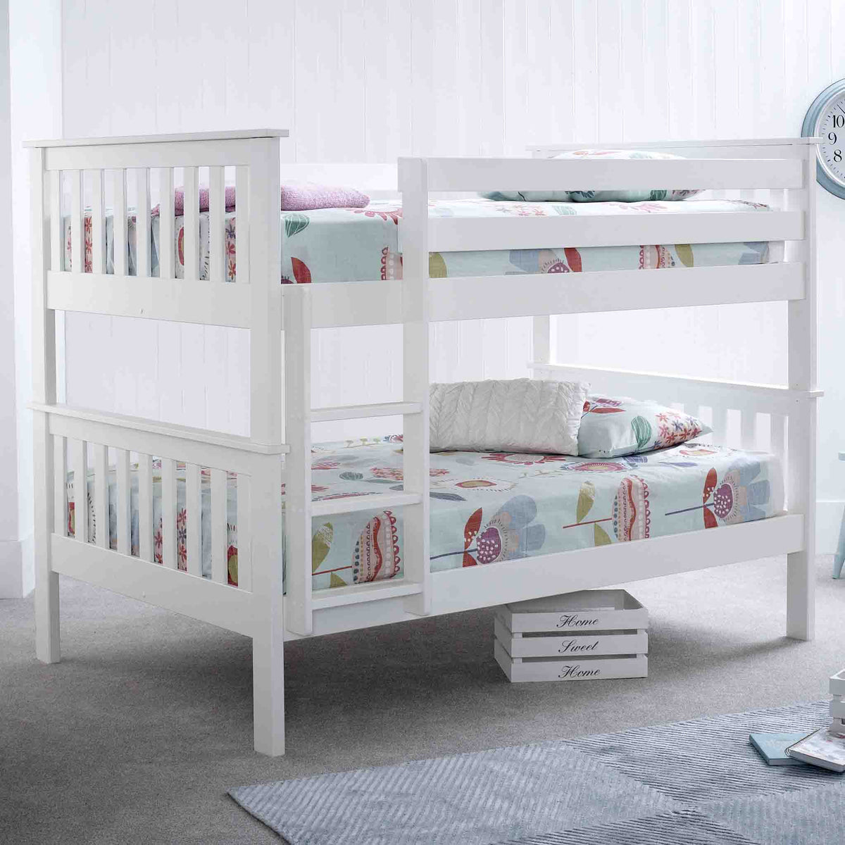 lifestyle image of the Quad 4 Sleeper Small Double Bunk Bed
