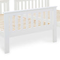close up of the slatted footboard of the Quad 4 Sleeper Small Double Bunk Bed