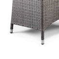 close up of the feet on the Palma Grey Rattan Dining Table & Chairs