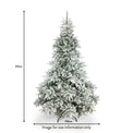 Frosted Andorra Fir 7ft Tree dimensions