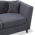 Pippa Steel Grey Plush Velvet 2 Seater Sofa from Roseland Furniture