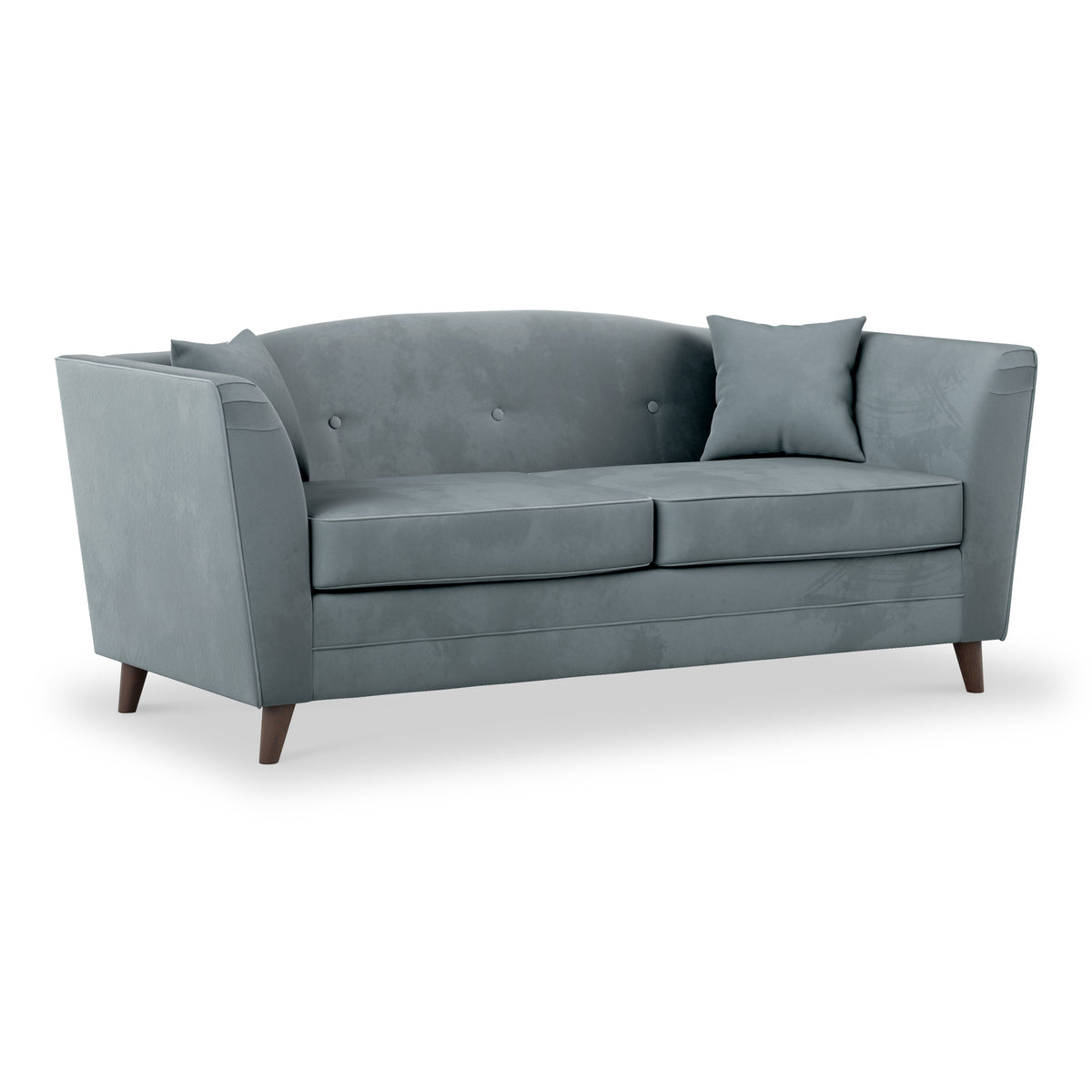 Pippa Airforce Blue Plush Velvet 3 Seater Sofa from Roseland Furniture