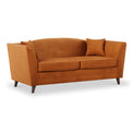 Pippa Burnt Orange Plush Velvet 3 Seater Sofa from Roseland Furniture
