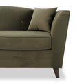 Pippa Fern Green Plush Velvet 3 Seater Sofa