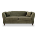 Pippa Fern Green Plush Velvet 3 Seater Couch