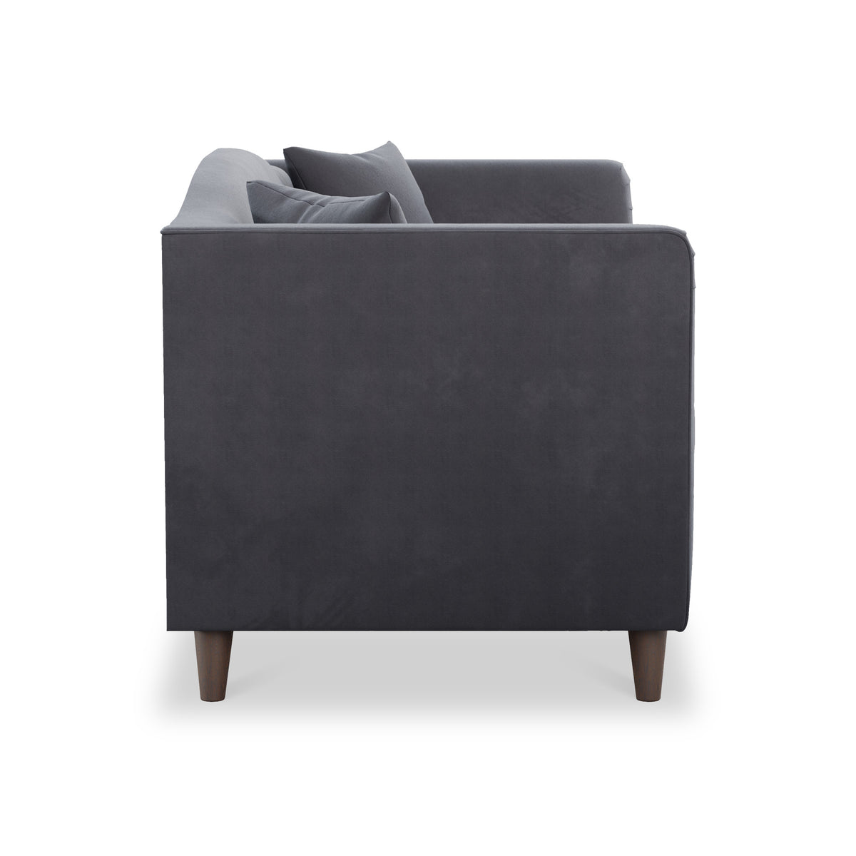 Pippa Steel Grey Plush Velvet 3 Seater Sofa