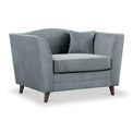 Pippa Airforce Blue Plush Velvet Snuggler Armchair from Roseland Furniture