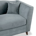 Pippa Airforce Blue Plush Velvet Snuggler Armchair