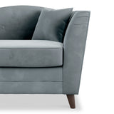 Pippa Airforce Blue Plush Velvet Snuggler Armchair