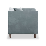 Pippa Airforce Blue Plush Velvet Snuggler Armchair