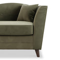 Pippa Fern Green Plush Velvet Snuggler Armchair