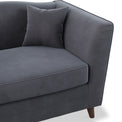 Pippa Steel Grey Plush Velvet Snuggler Armchair
