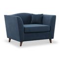 Pippa Teal Blue Plush Velvet Snuggler Armchair from Roseland Furniture