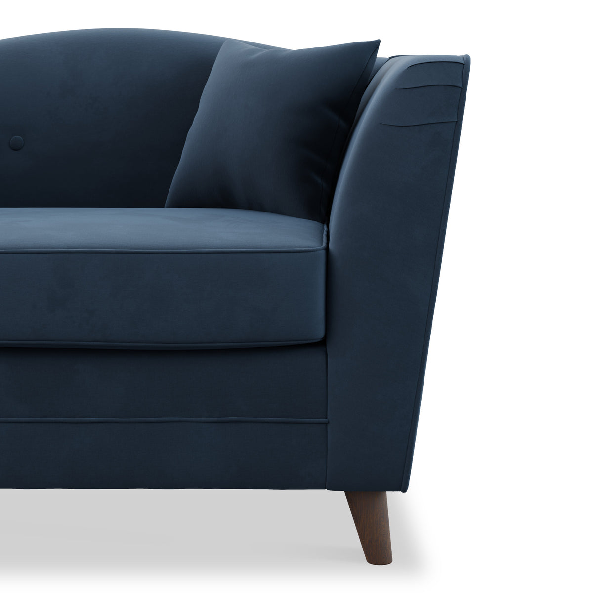Pippa Teal Blue Plush Velvet Snuggler Armchair