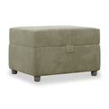 Pippa Fern Green Velvet Small Storage Footstool from Roseland Furniture