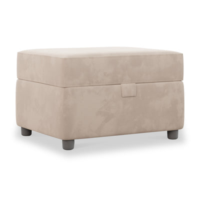 Pippa Velvet Small Storage Footstool