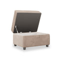 Pippa Platinum Velvet Small Storage Pouffe