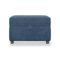Pippa Teal Blue Velvet Small Storage Pouffe