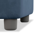 Pippa Teal Blue Velvet Small Storage Footstool from Roseland Furniture