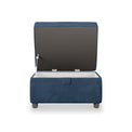 Pippa Teal Blue Velvet Small Storage Footstool from Roseland Furniture