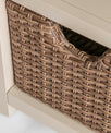 Padstow Stone Grey Small Kitchen Island - Close up of  Basket